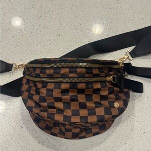 Gold Blush Espresso Viral Bum Bag - TikTok Brown and Black Crossbody Bag